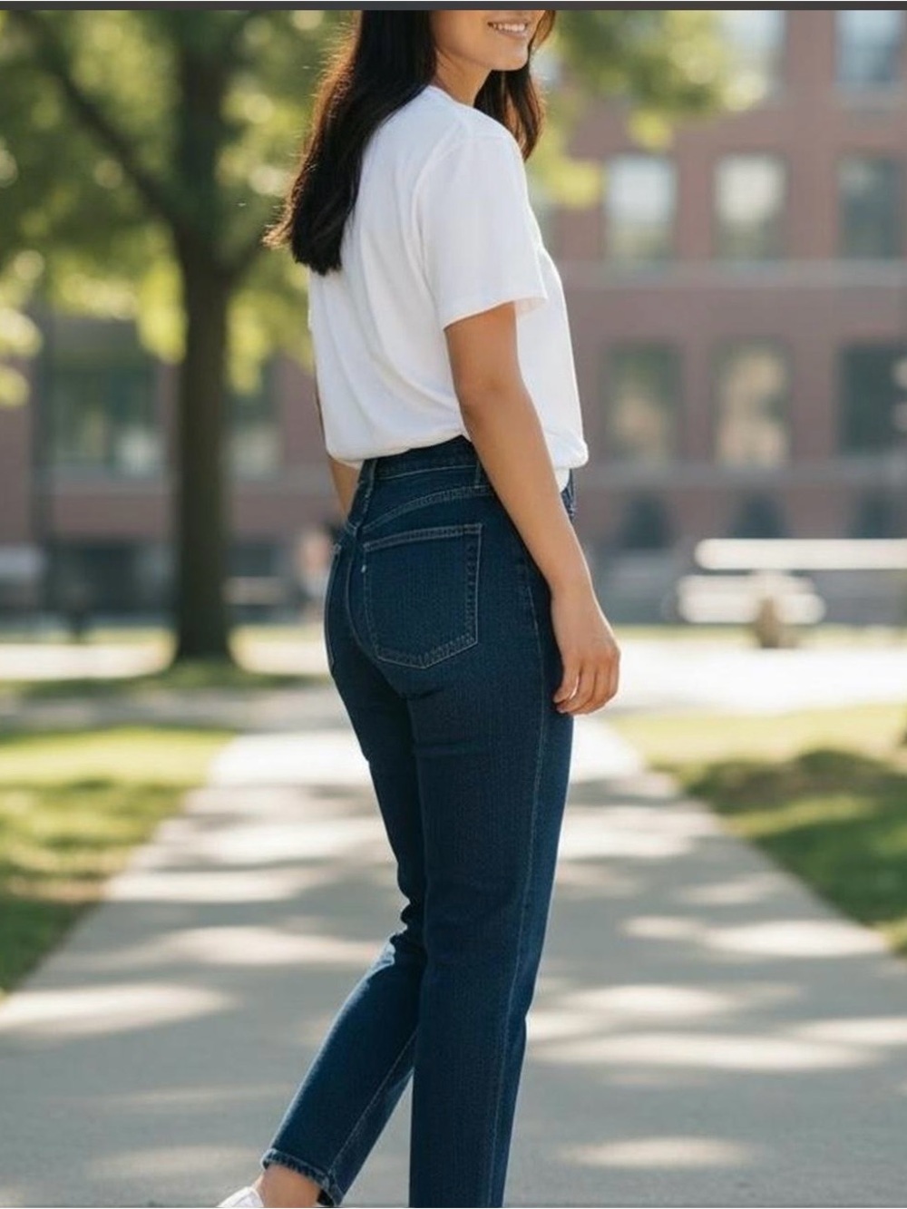 J.Crew High-Rise Stovepipe Jeans in Dark Wash - Size 31P (Petite) EXCELLENT - Picture 2 of 5
